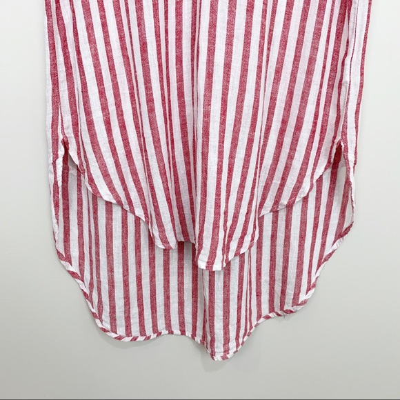 Rails | Jules Linen Blend Tunic Striped Preppy Top - Picture 4 of 8